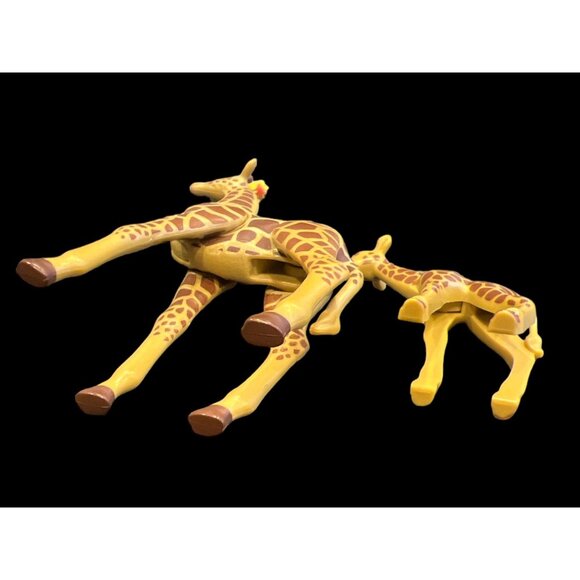 2000s Playmobil Giraffe And Baby Lot, Zoo‎ Animals Wildlife Toy Animals - Picture 4 of 4